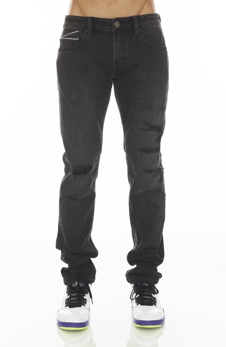 Cult of Individuality Rocker Rip & Repair Slim Straight Leg Jeans, Main, color, 