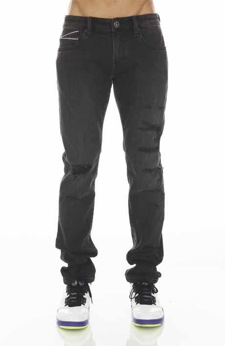 Cult of Individuality Rocker Rip & Repair Slim Straight Leg Jeans