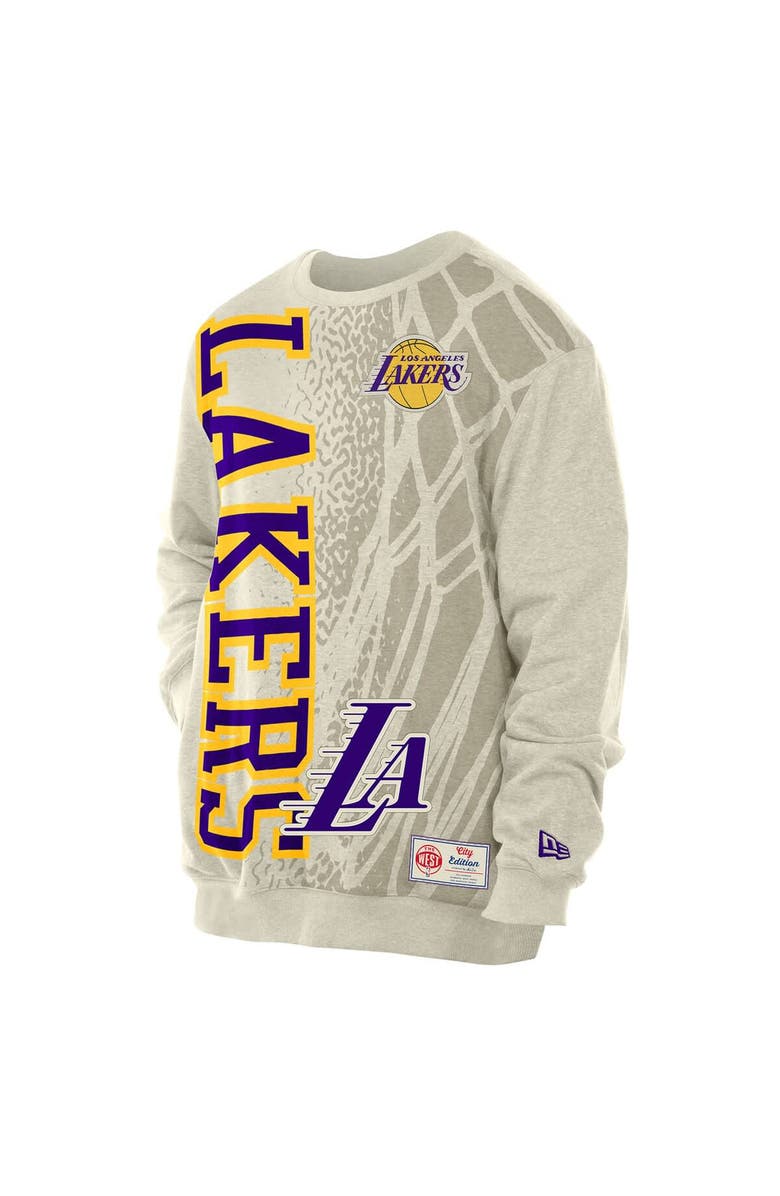 New Era Men's New Era Tan Los Angeles Lakers 2025/26 City Edition Sweatshirt, Alternate, color, Tan