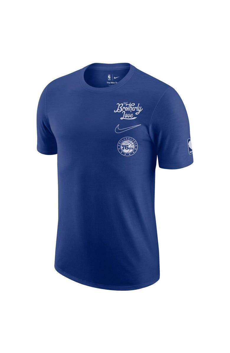 Nike Men's Nike Blue Philadelphia 76ers 2022/23 City Edition Courtside Max90 Vintage Wash T-Shirt, Alternate, color, 