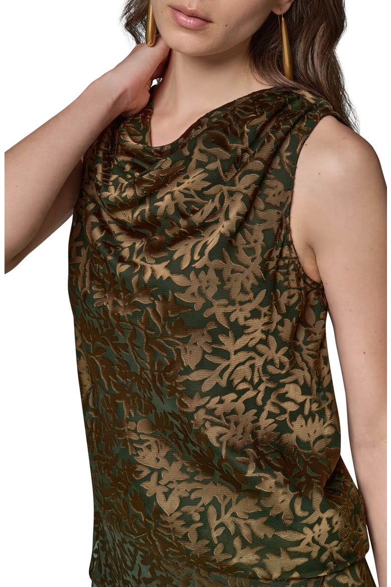 Drape Neck Burnout Top, Alternate, color, BLACK FORE