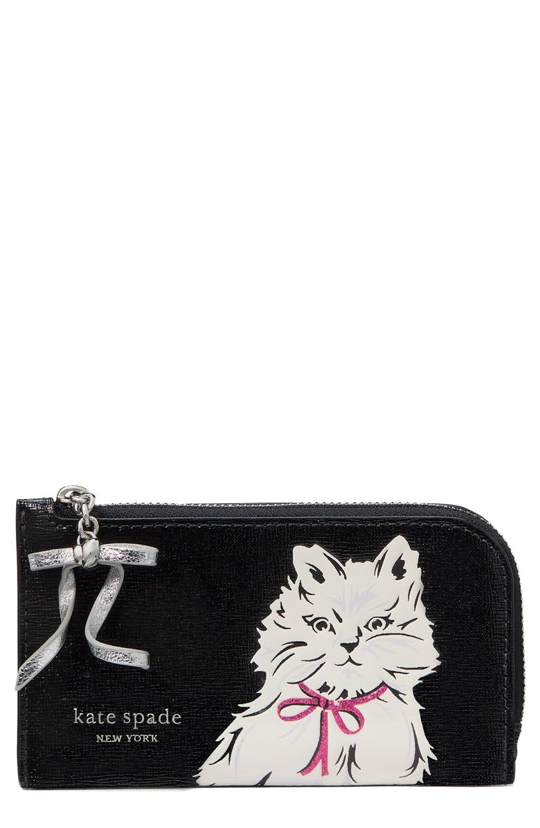 Kate Spade New York whiskers saffiano leather zip wallet | Nordstrom