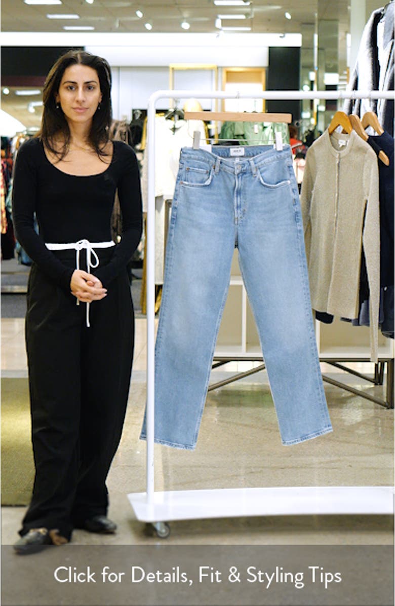 Valen Mid Rise Ankle Straight Leg Jeans, sales video thumbnail