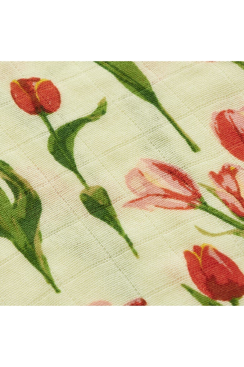 Hooded Swaddle, Alternate, color, Tulip