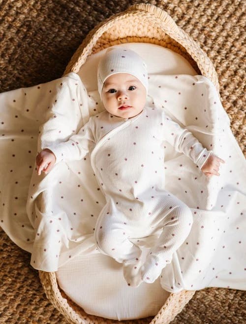 Ely's & Co. Baby Cotton Ribbed Beanie In Strawberry