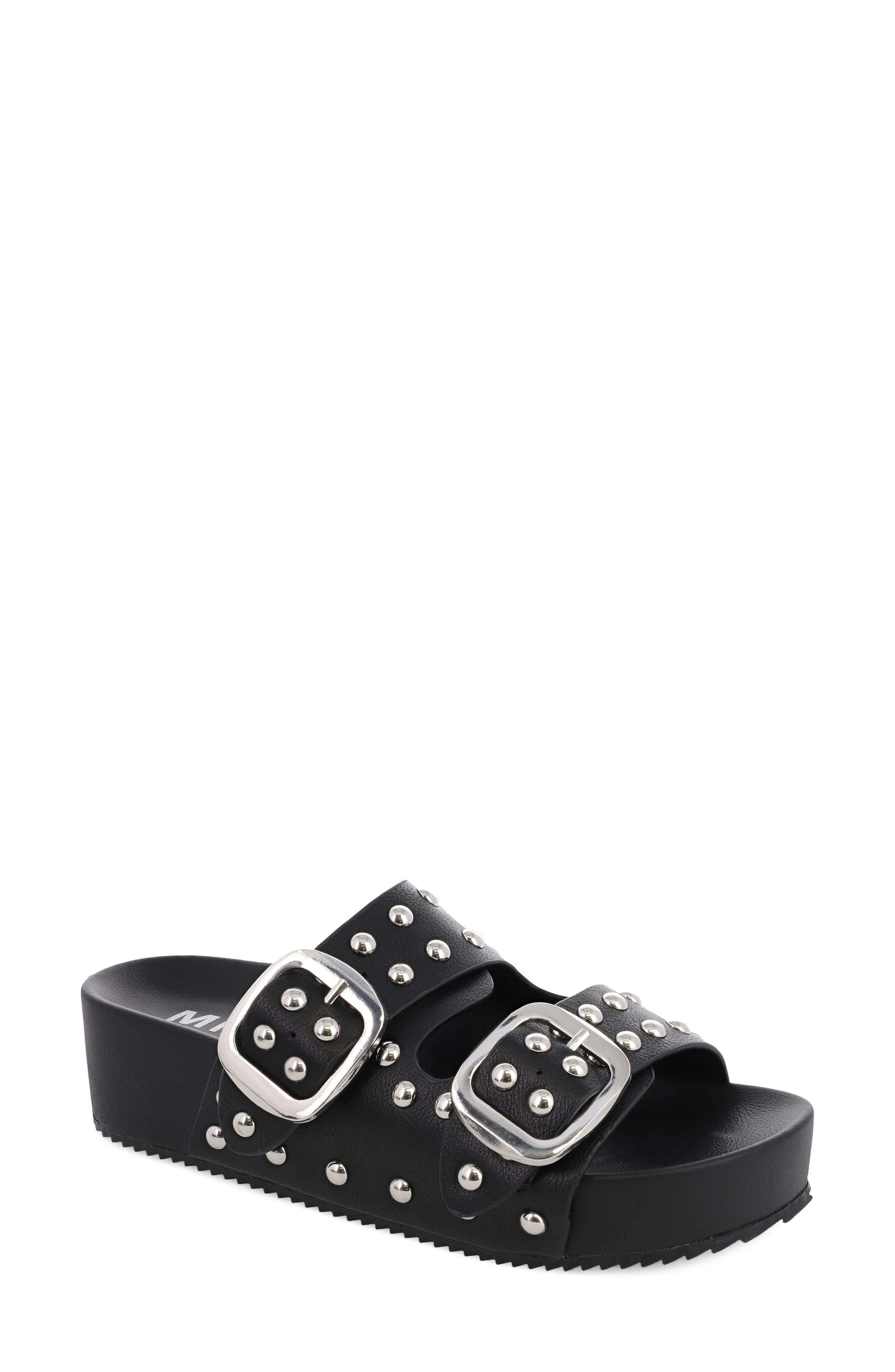 MIA Quennie Platform Sandal, Main, color, Black