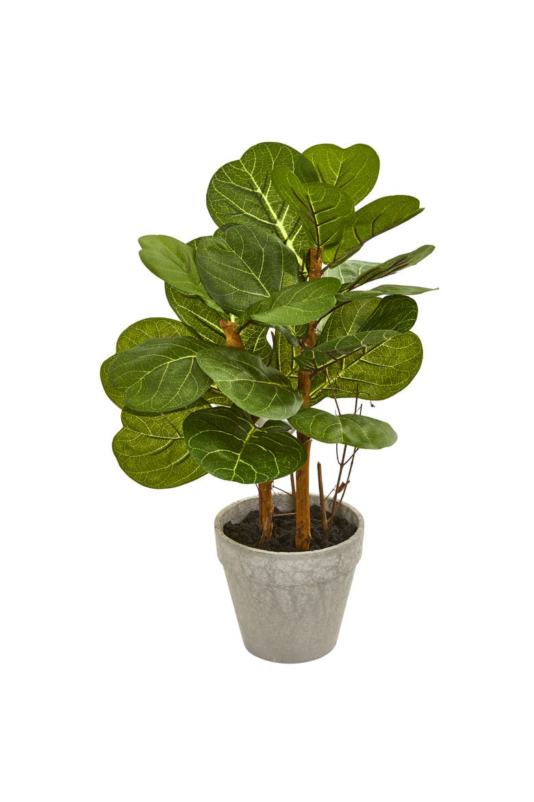 22-in Fiddle Leaf Artificial Plant, Main, color, Green