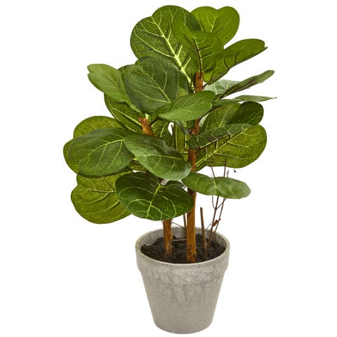22-in Fiddle Leaf Artificial Plant