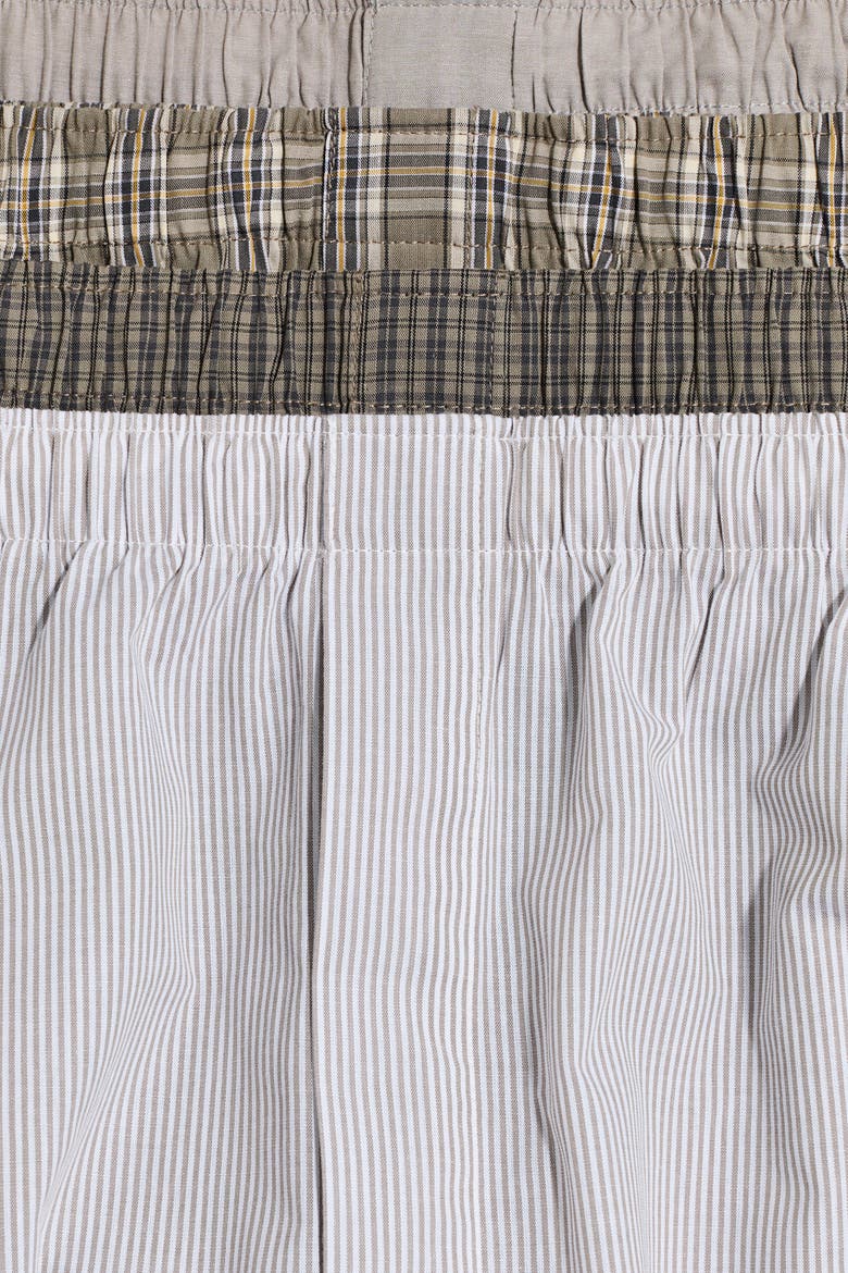 4-pack Woven Boxer Shorts, Alternate, color, Khaki green/checked
