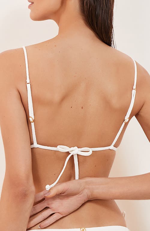Vix Swimwear Firenze Lou Paral Triangle Bikini Top In Firenze White