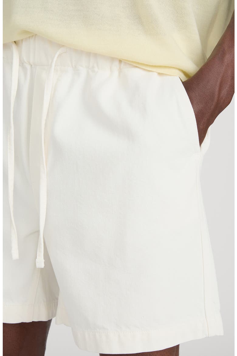 Cotton Canvas Drawstring Shorts, Alternate, color, OFF WHITE