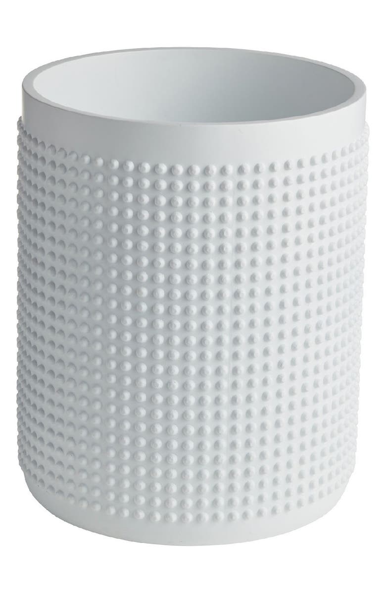 ROSELLI TRADING COMPANY Milano Divets Wastebasket, Main, color, White