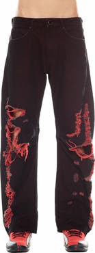 HVMAN Evolve Distressed Baggy Fit Jeans