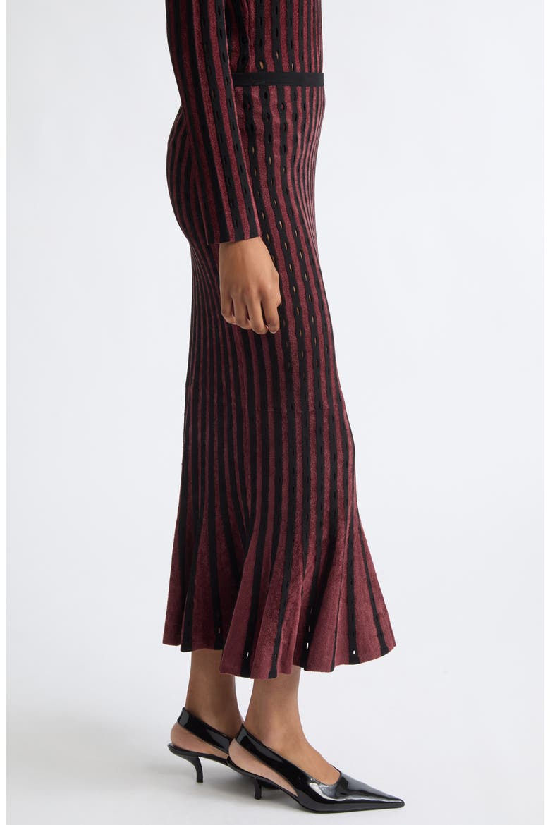 Jacky Metallic Jacquard Midi Skirt, Alternate, color, RAISIN MULTI