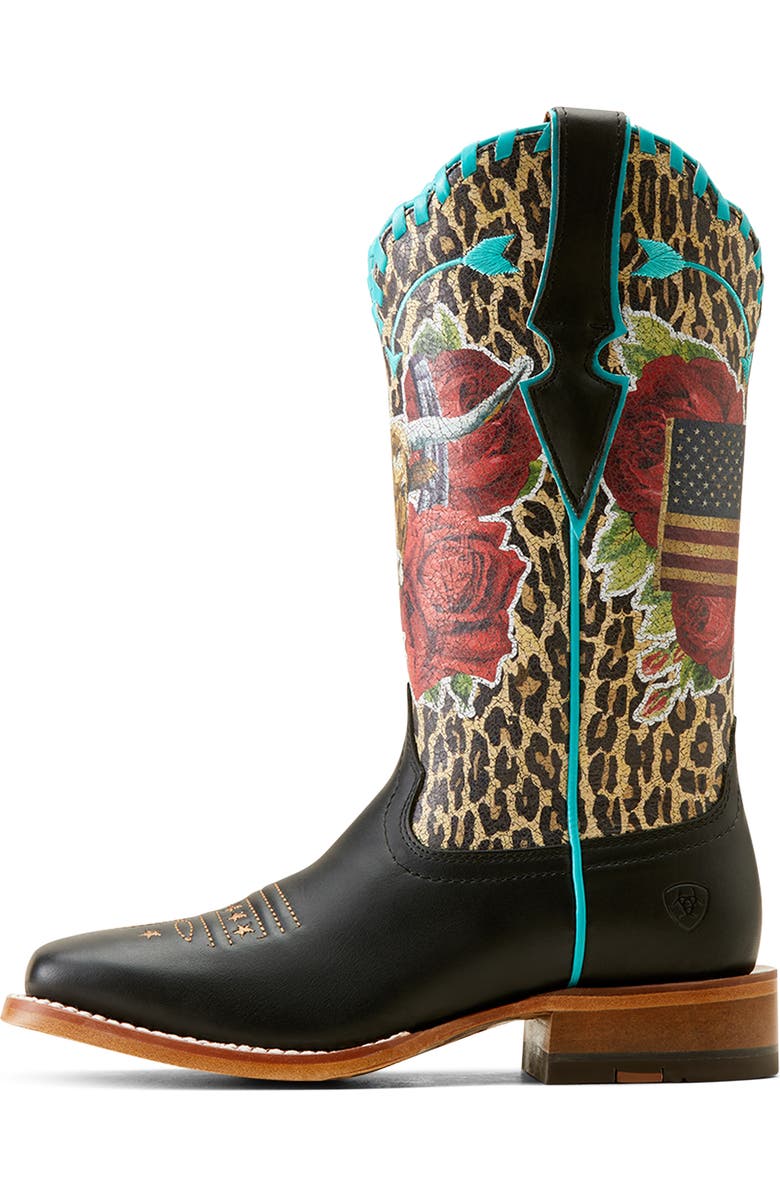 Ariat x Rodeo Quincy Frontier Western Boot, Alternate, color, Rich Black