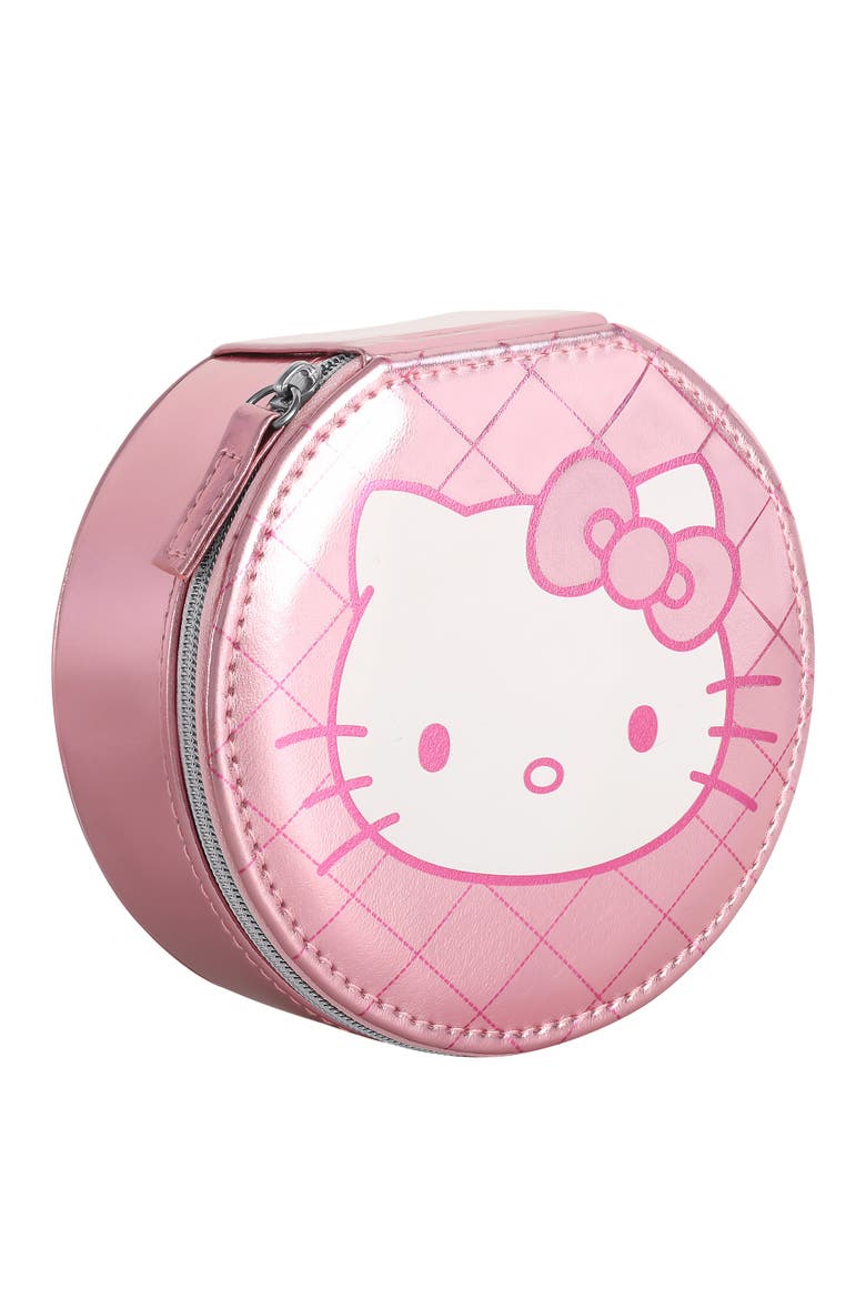 Round Zip Around Jewelry Travel Storage, Alternate, color, Pink