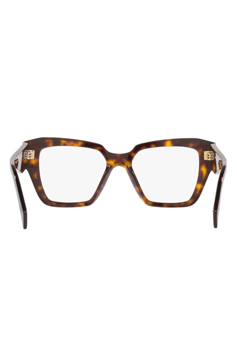 Prada 52mm Square Optical Glasses, Alternate, color, Tortoise