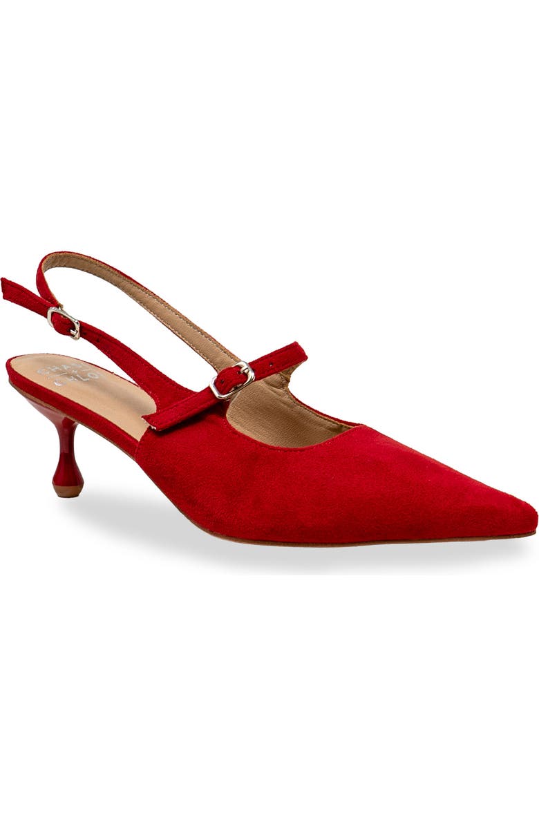 CHASE AND CHLOE Arima Slingback Pump, Main, color, Red