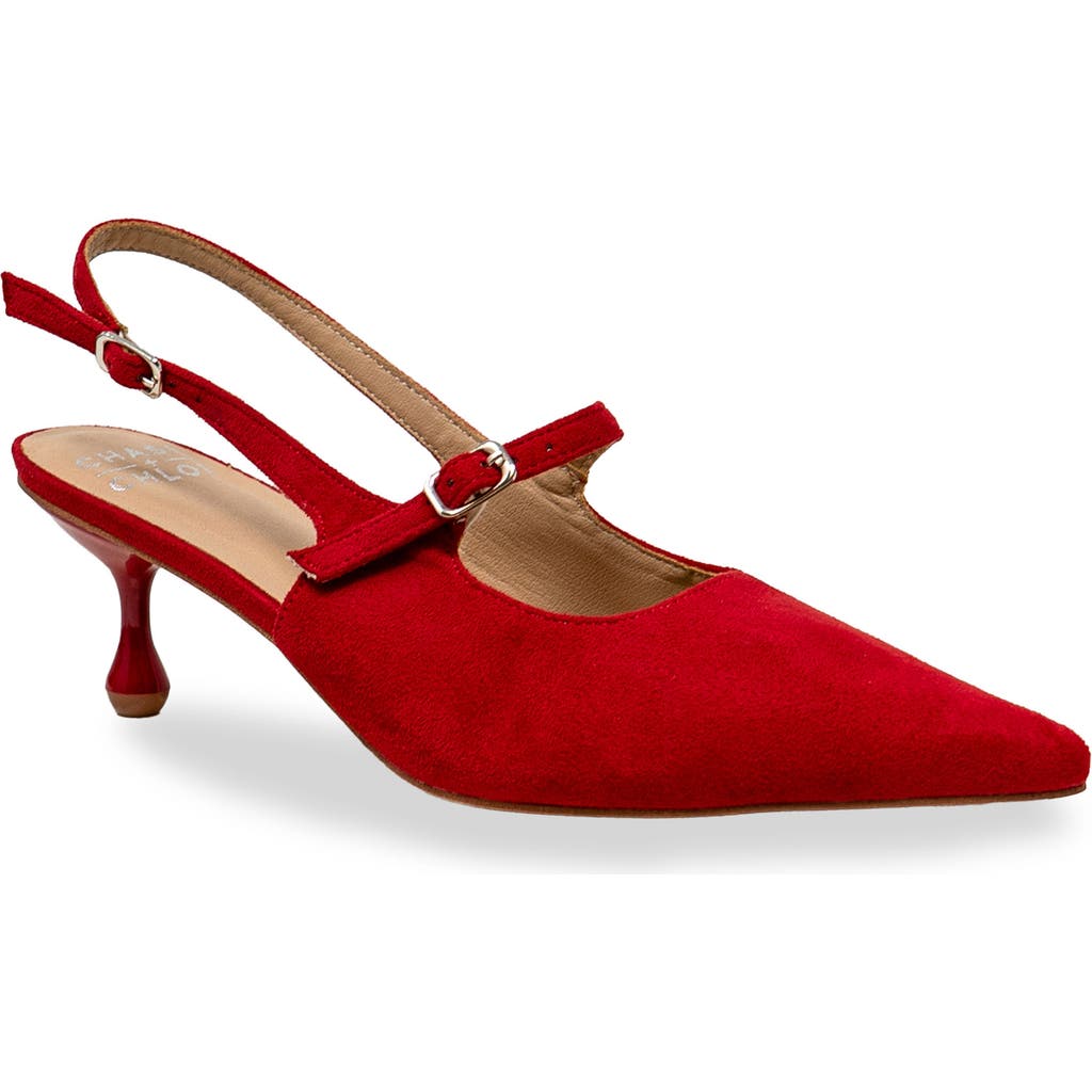 Chase & Chloe Chase And Chloe Arima Slingback Pump In Red