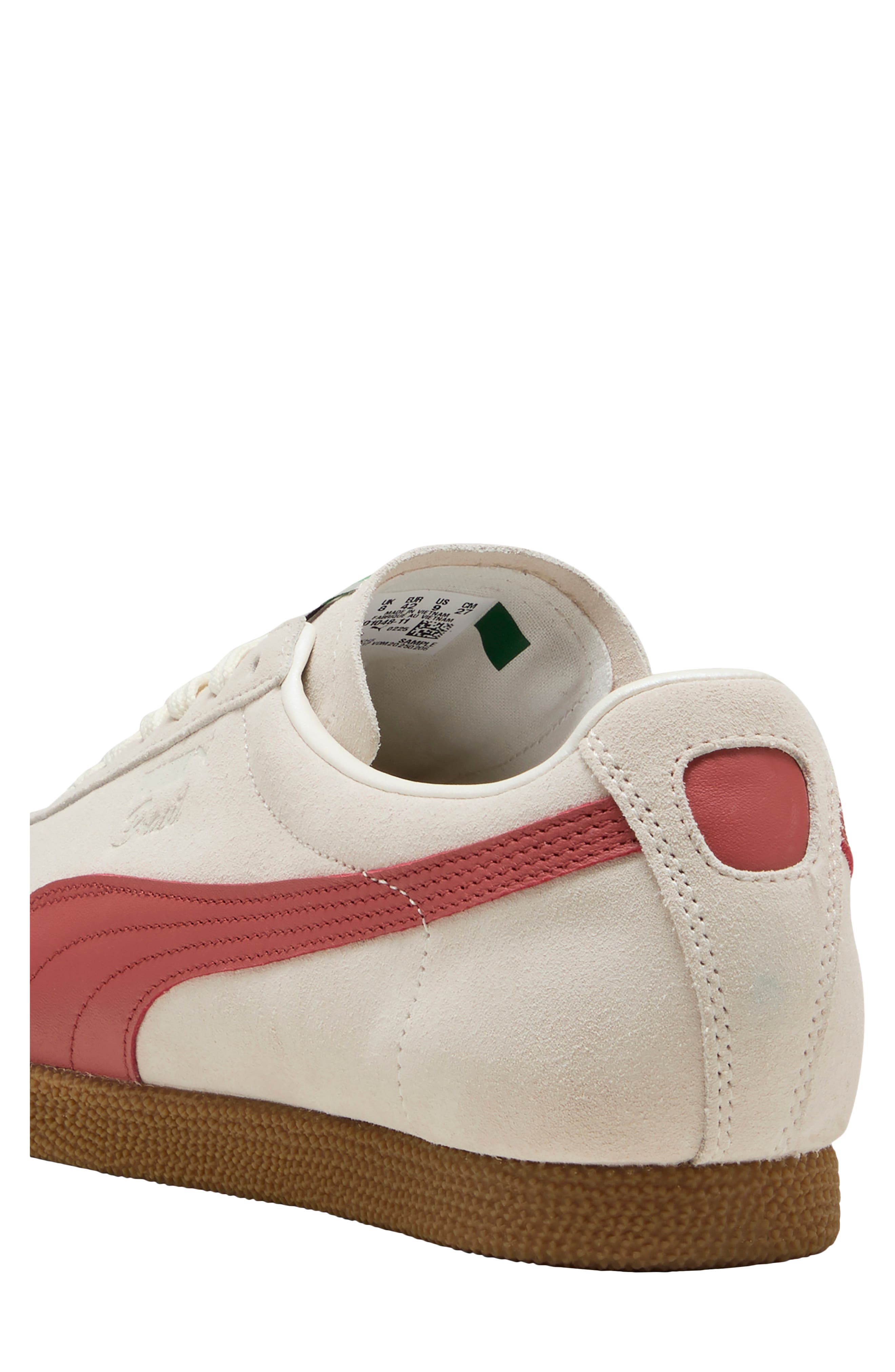 PUMA Brasil Sneaker, Alternate, color, Frosted Ivory/ Exotic Red
