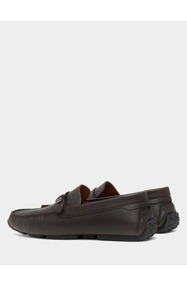 Bally Pilot Driver in Grained Leather, Alternate, color, Ebano 21