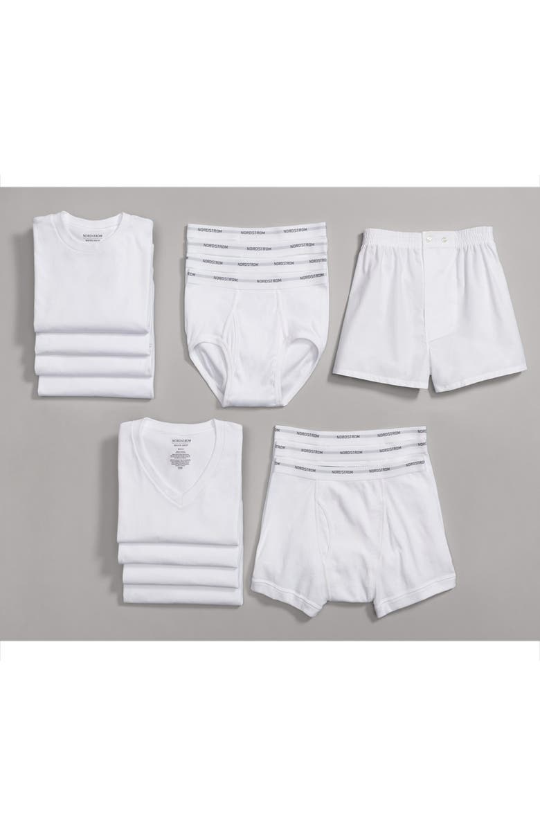 Nordstrom 3-Pack Supima<sup>®</sup> Cotton Boxer Briefs, Alternate, color, White