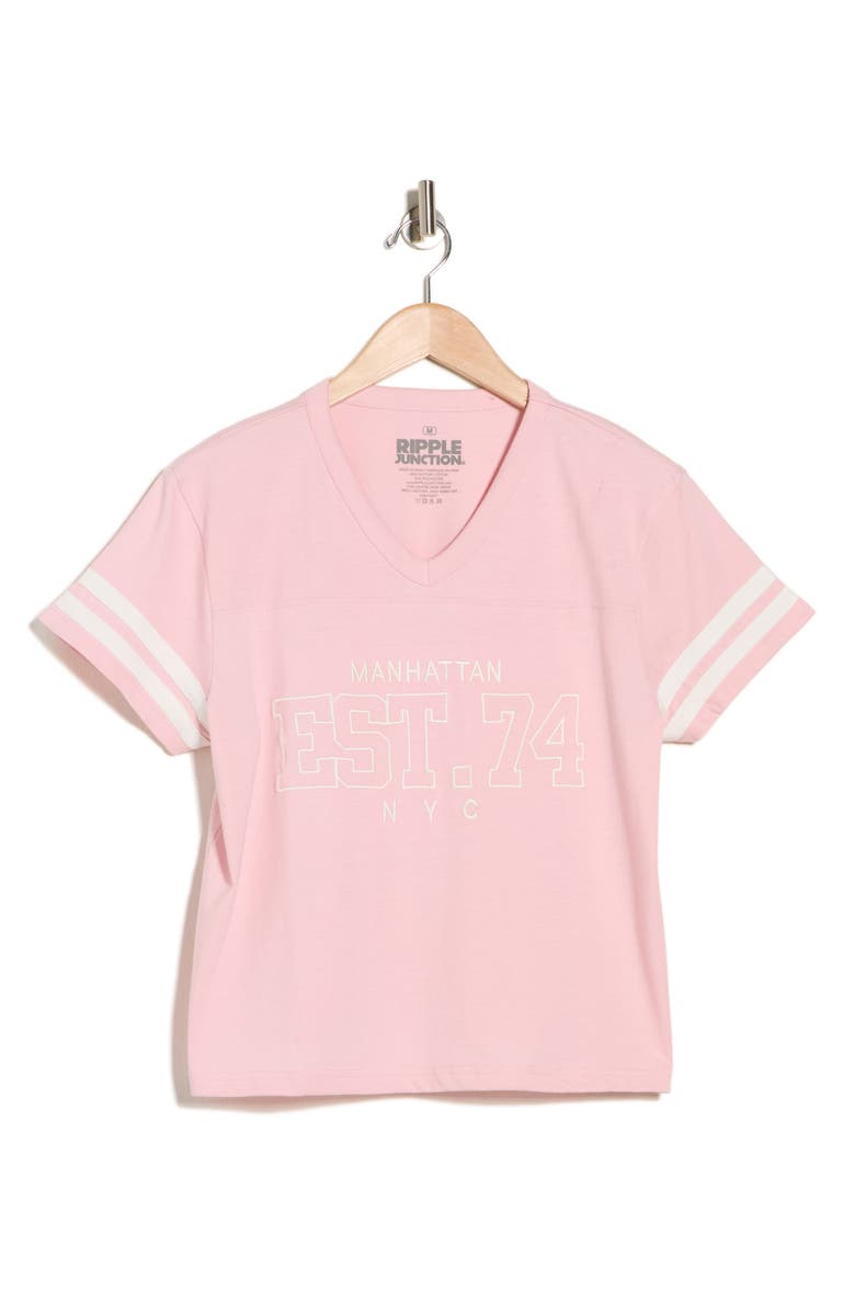 Ripple Junction Manhattan Jersey Graphic T-Shirt, Alternate, color, Light Pink