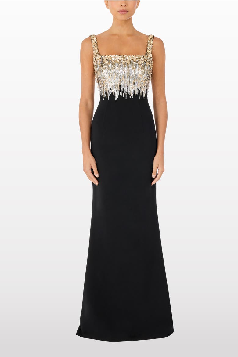 Lalala Embellished-Upper Sleeveless Dress, Alternate, color, Liquorice