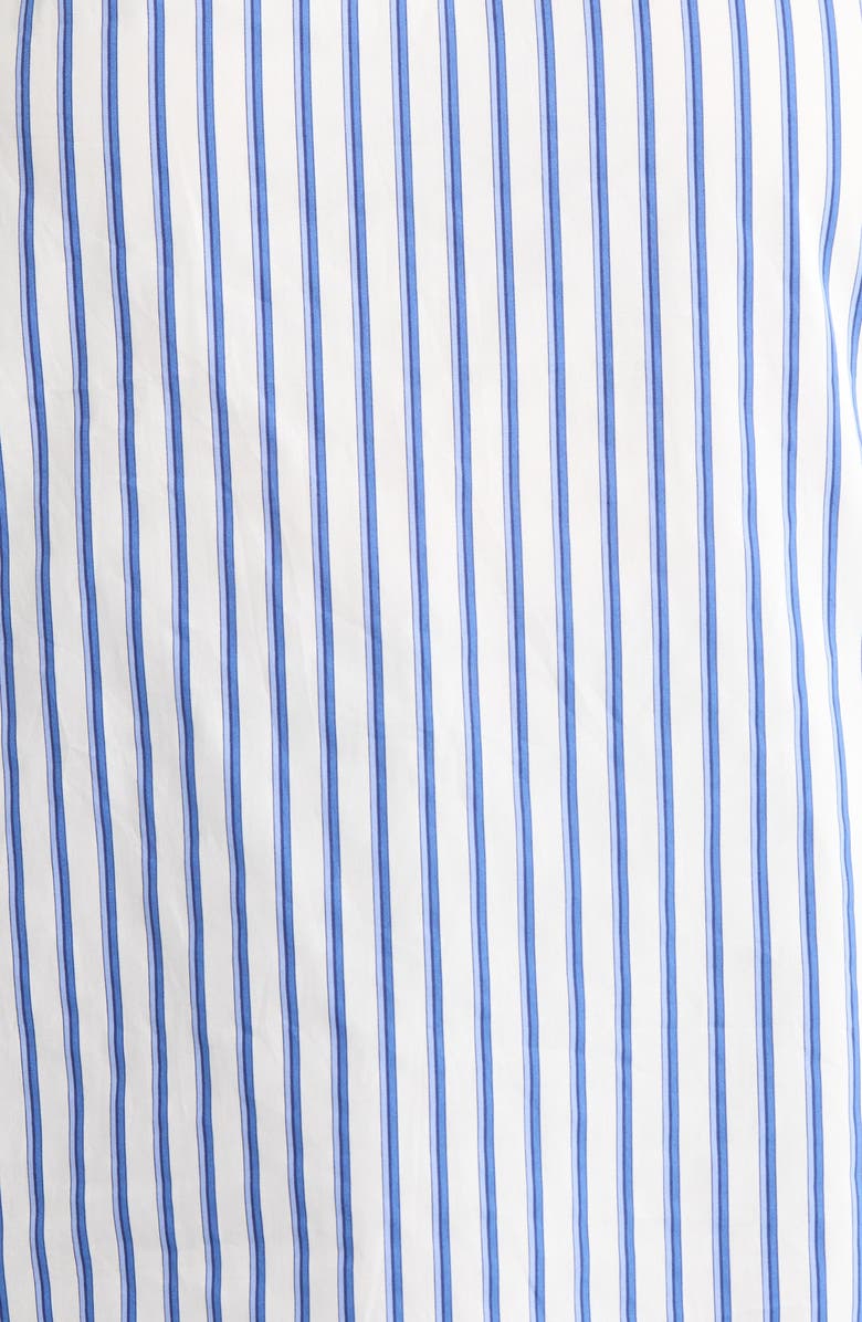 SUGARLIPS Stripe Split Neck Top, Alternate, color, White-Blue