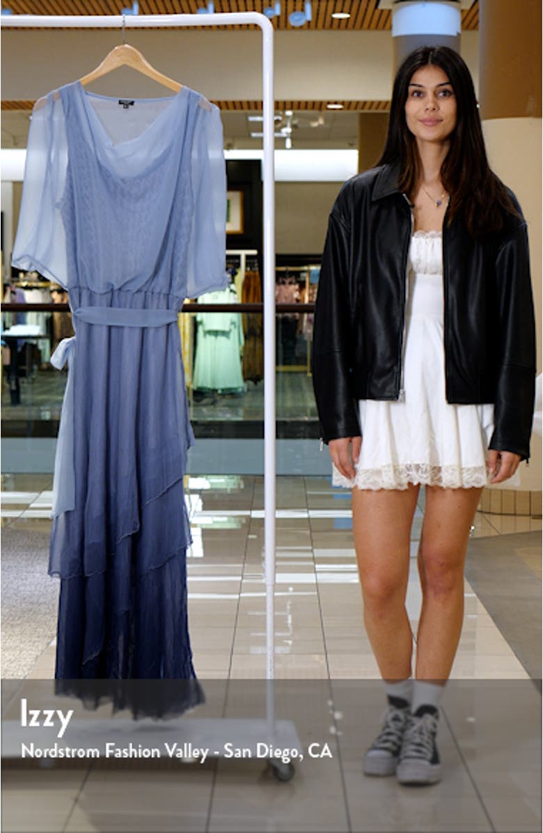 Ombré Tiered Skirt Blouson Gown, sales video thumbnail