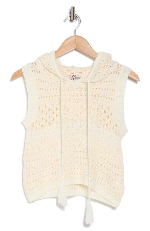Love By Design Ellie Open Stitch Sleeveless Hoodie