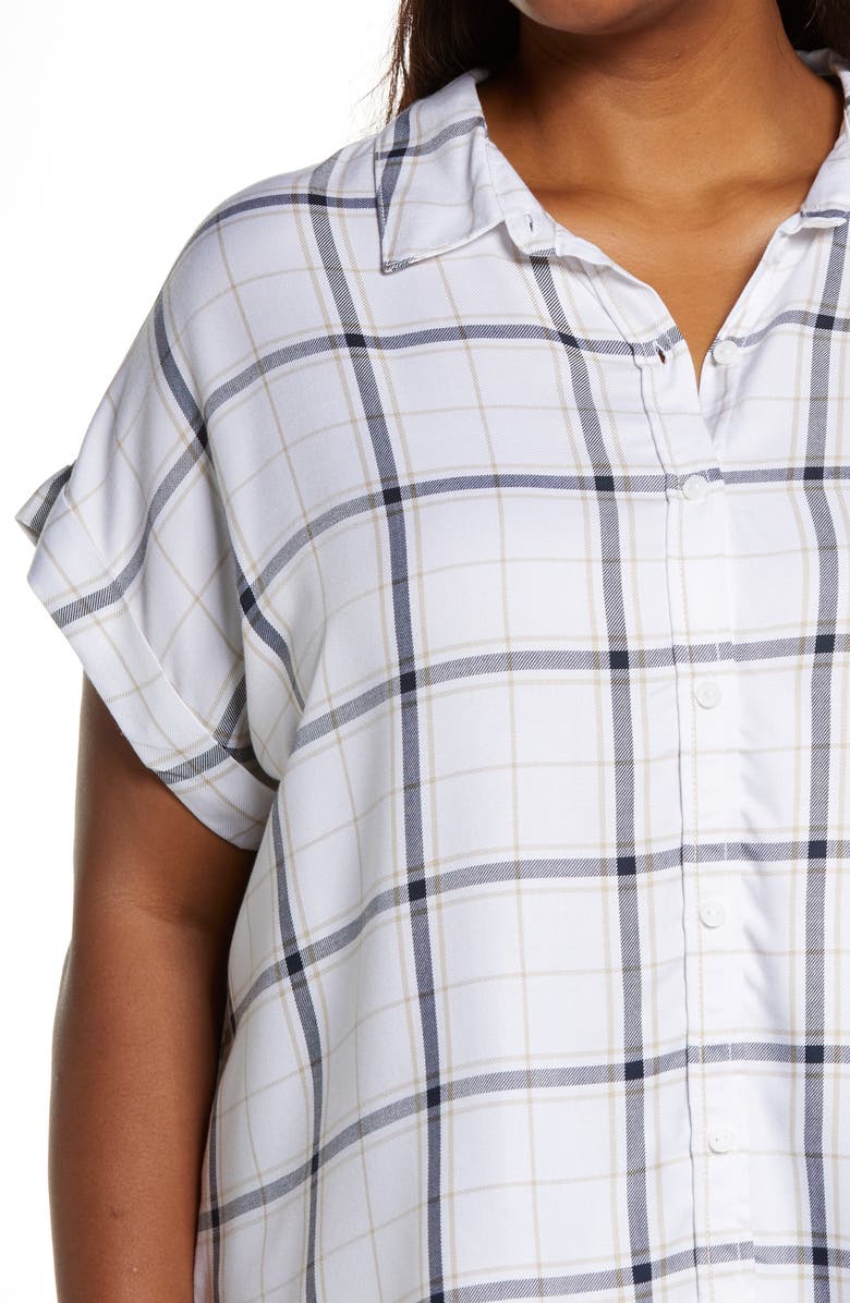 Sanctuary Mod Short Sleeve Boyfriend Shirt, Alternate, color, 