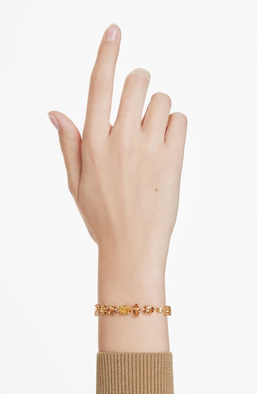 Swarovski Gema Mixed Cut Crystal Flex Bracelet In Gold