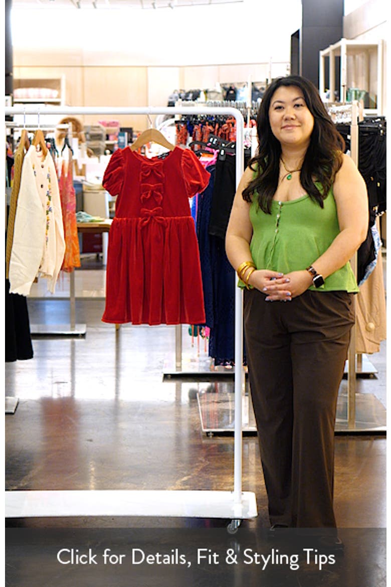 Kids' Bow Front Velvet Dress video