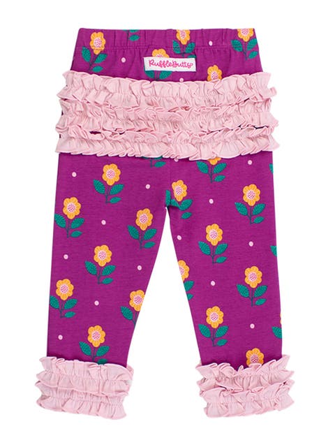 Baby Girls Ruffle Leggings with Signature Rear Ruffles