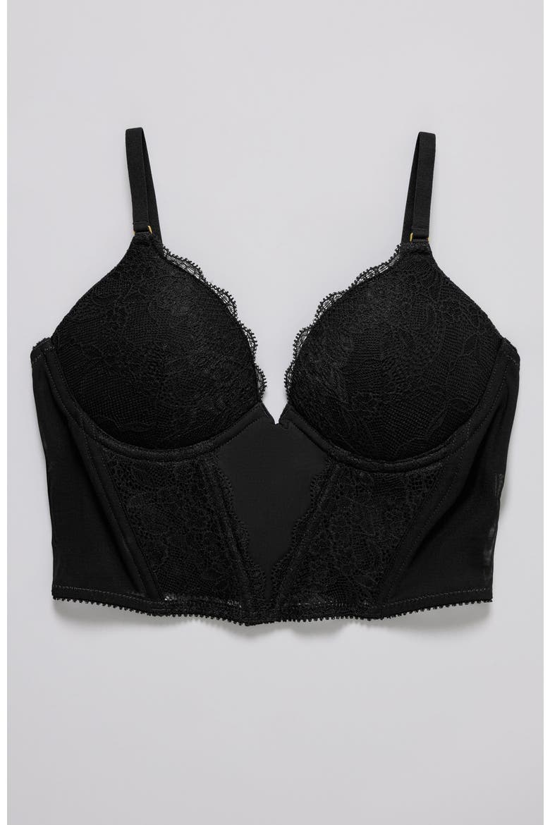 Lace Lift Up Corset Top, Alternate, color, Black