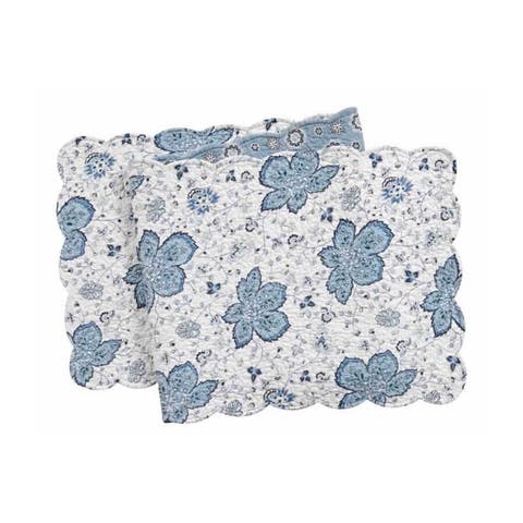 Colonial Williamsburg Chesapeake Bay Scalloped Cotton Machine Washable Table Runner 14" x 70"