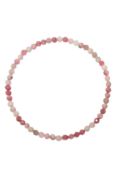 Rhodochrosite Stretch Beaded Bracelet