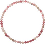 Zoe Lev Rhodochrosite Stretch Beaded Bracelet