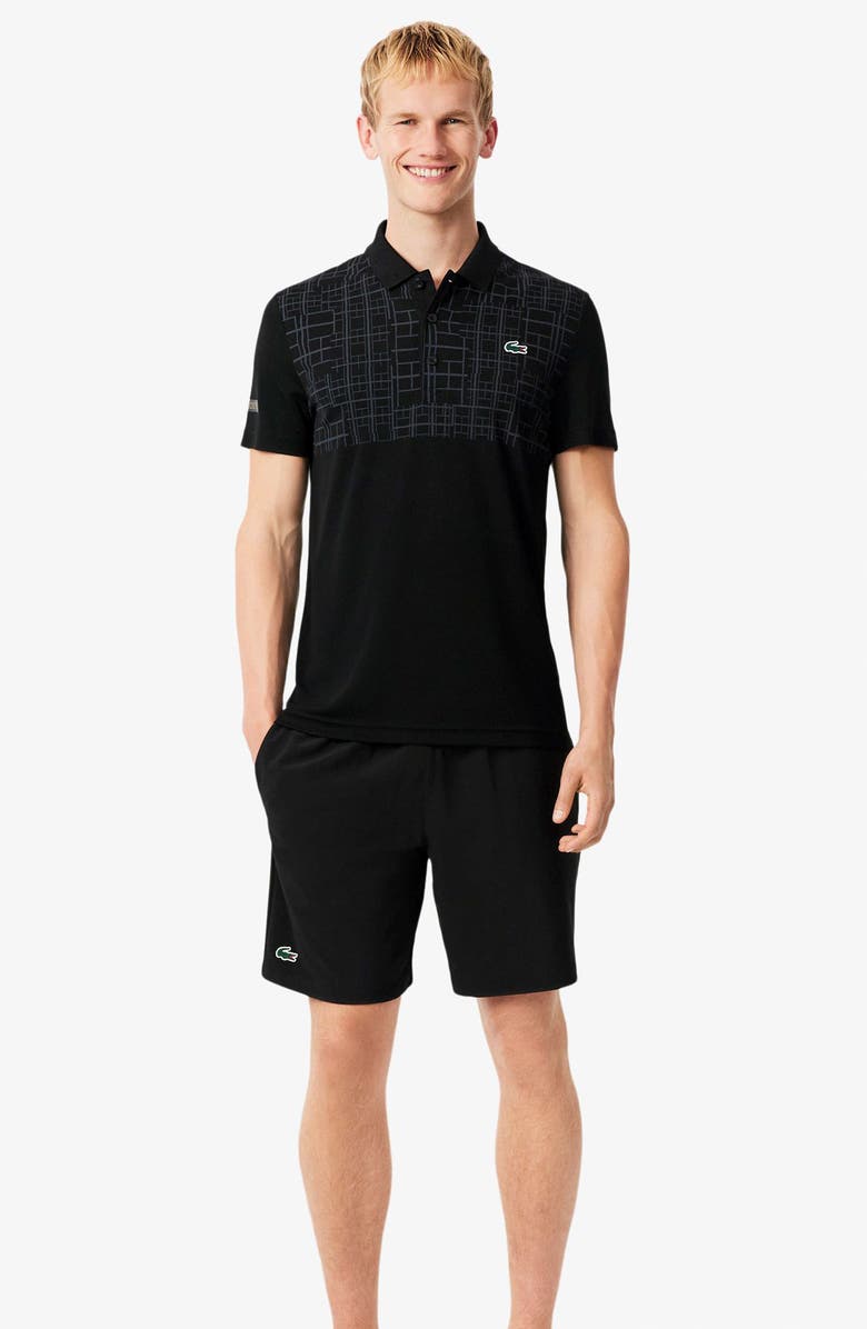 Lacoste Novak Djokovic Regular Fit Polo, Alternate, color, Black