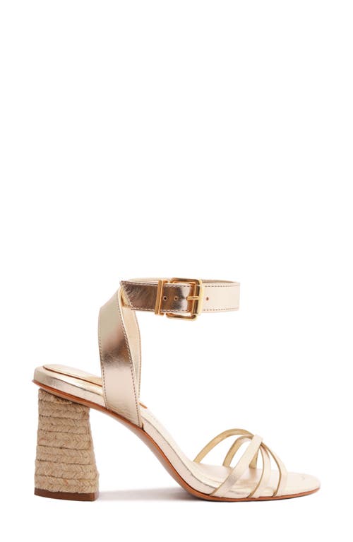 Schutz Alexandra Ankle Strap Sandal In Gold