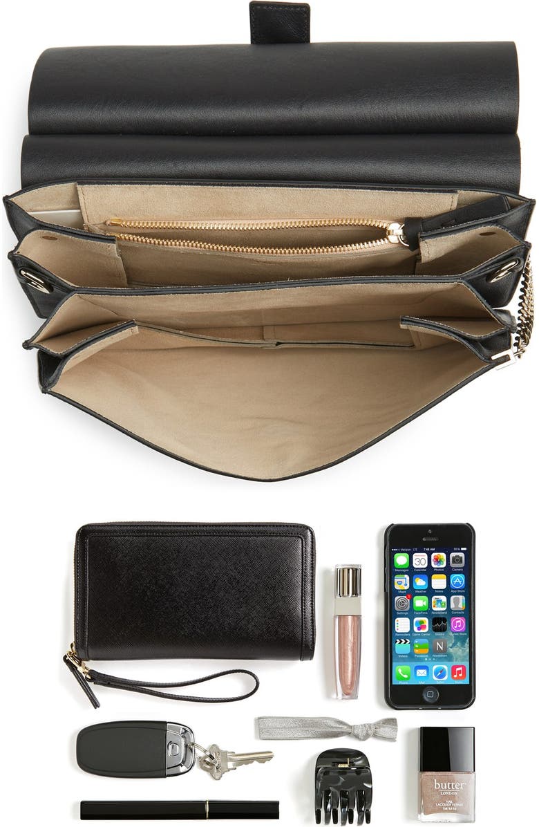 Chloé 'Faye' Leather & Suede Shoulder Bag, Alternate, color,