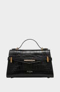 Mi Bolsa London Mi Collection - Croc Embossed Top Handle Bag