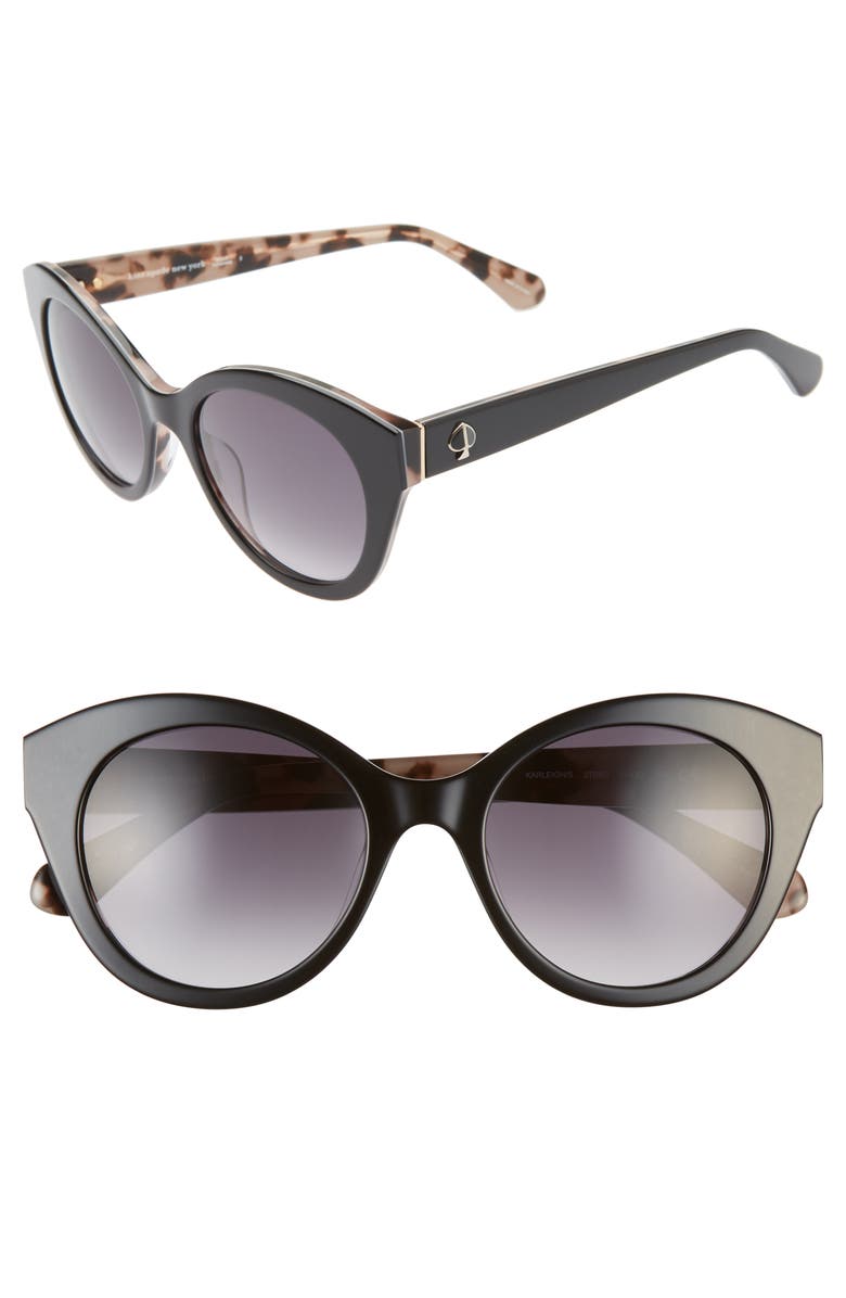 Kate Spade New York karleigh 51mm cat eye sunglasses, Main, color, 