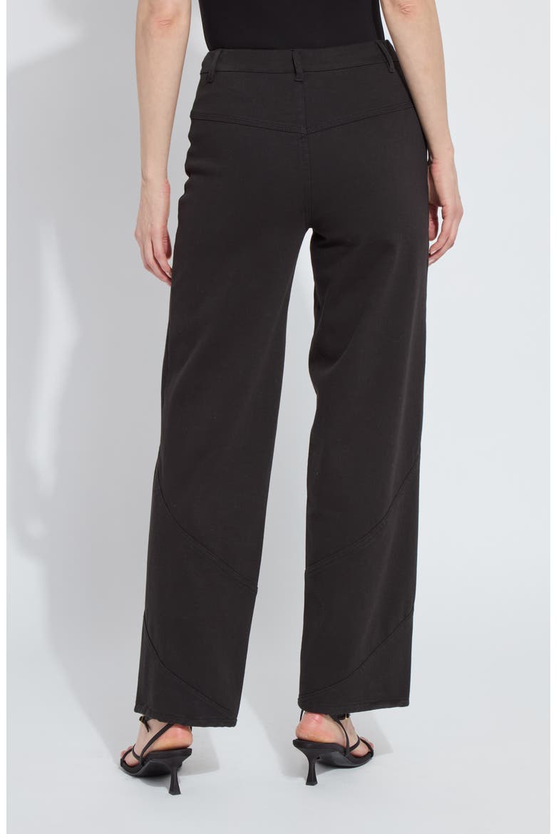 Amabel High Waist Seamed Barrel Leg Jeans, Alternate, color, BLACK