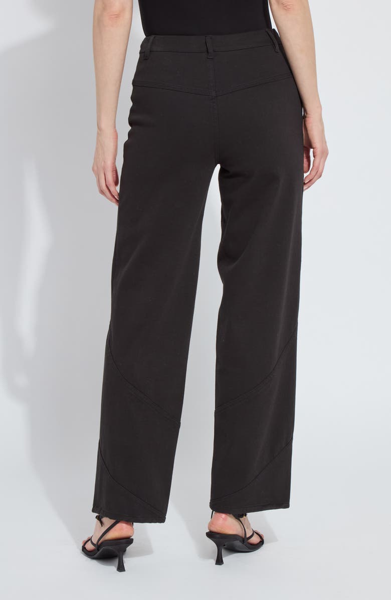 Lysse Amabel High Waist Seamed Barrel Leg Jeans, Alternate, color, Black