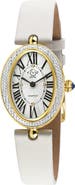 GV2 Piazza Navona Diamond Dial Leather Strap Watch, 29mm x 38mm