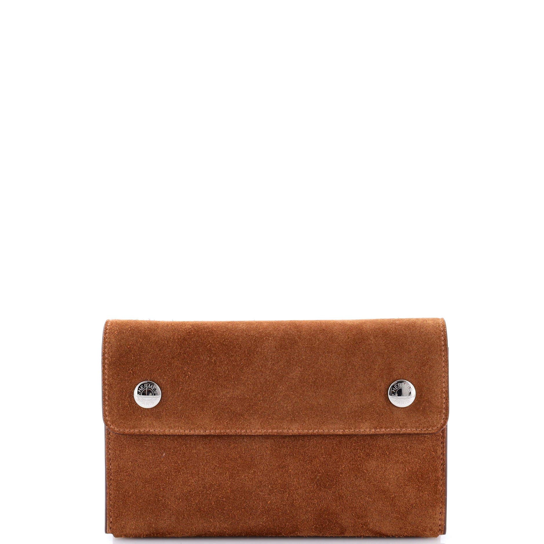 Pre-Owned Hermes Hermesnap Wallet Bag Grizzly and Swift, Main, color, 