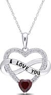 Julianna B. Color Zirconia Infinity Heart Necklace