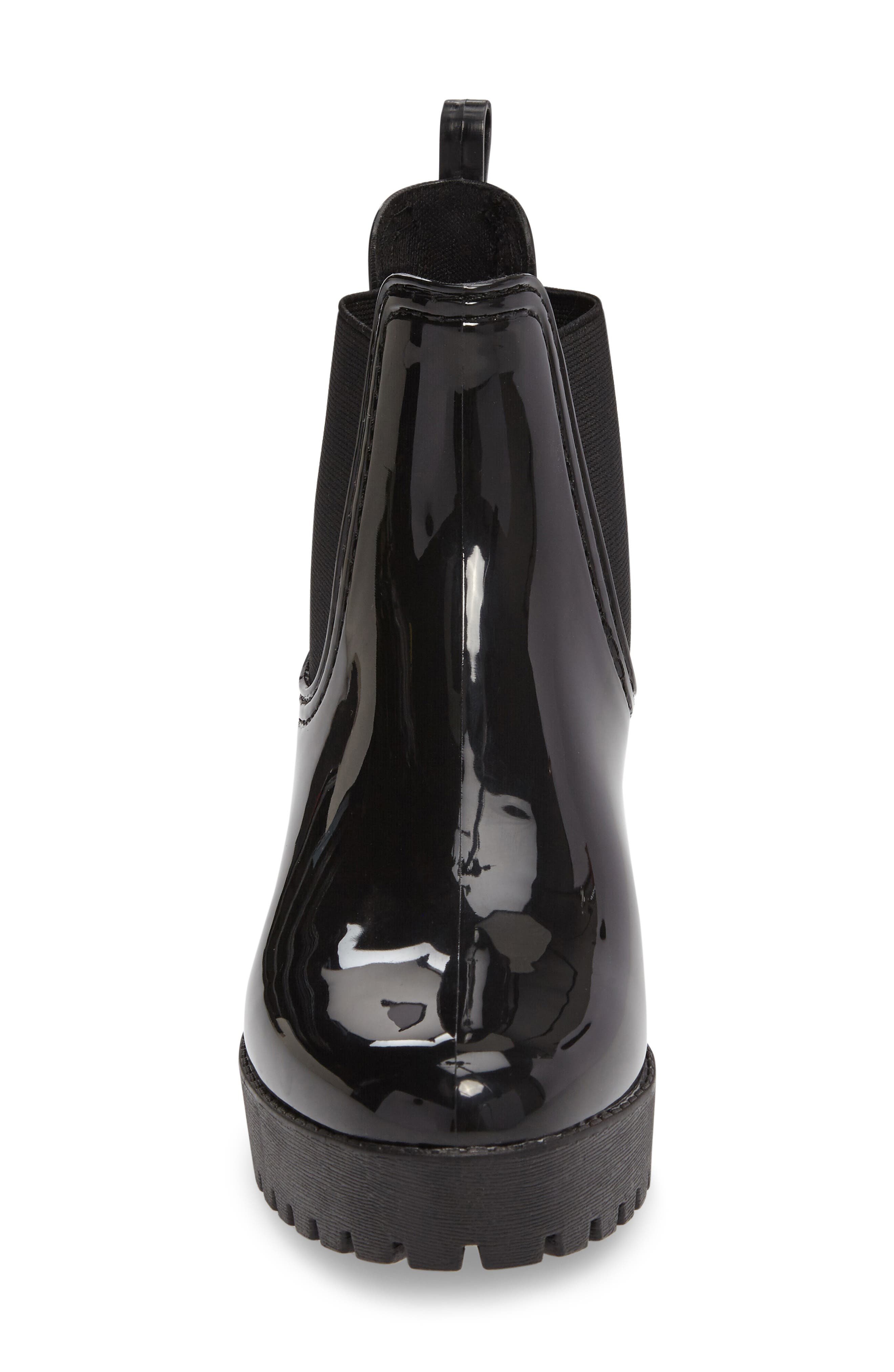 Cloudy Waterproof Chelsea Rain Boot, Alternate, color, BLACK SHINY BLACK